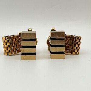 Vintage Foster Gold Tone Cufflinks Retro MCM